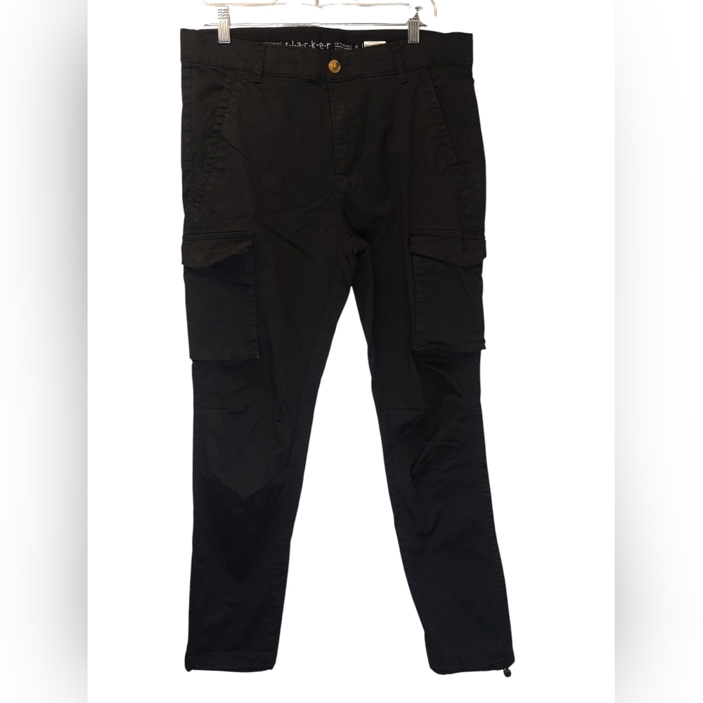 S-L-A-C-K-E-R Extensible stretch Dean pants jeaniologie black men's size 34 (L)